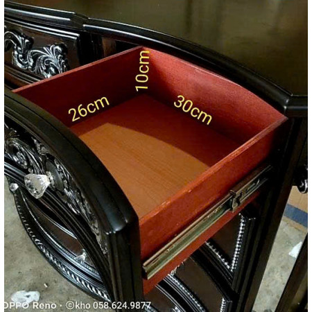 B1660 - Bankston : Tủ Ngang 12 Ngăn Kéo Và Khung Gương